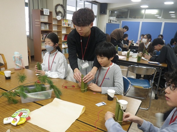 ミニ門松飾りづくり